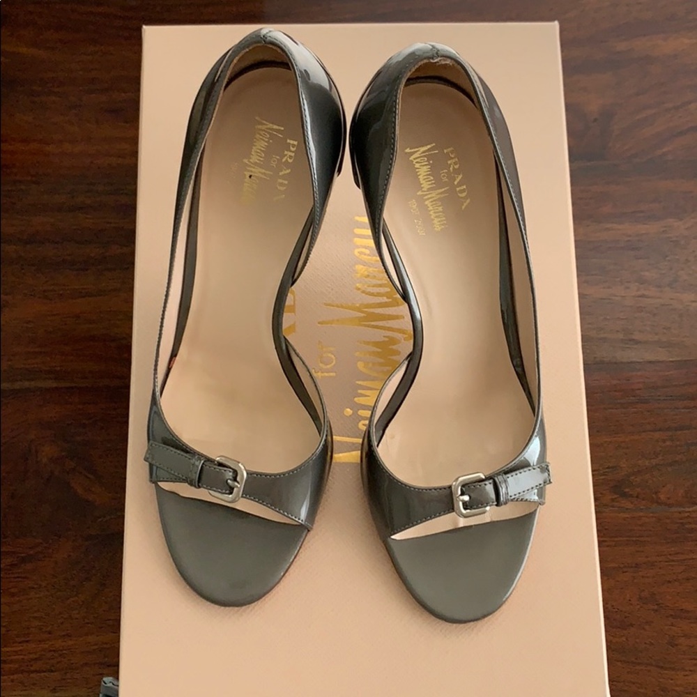 PRADA Gunmetal Heels - size 37
